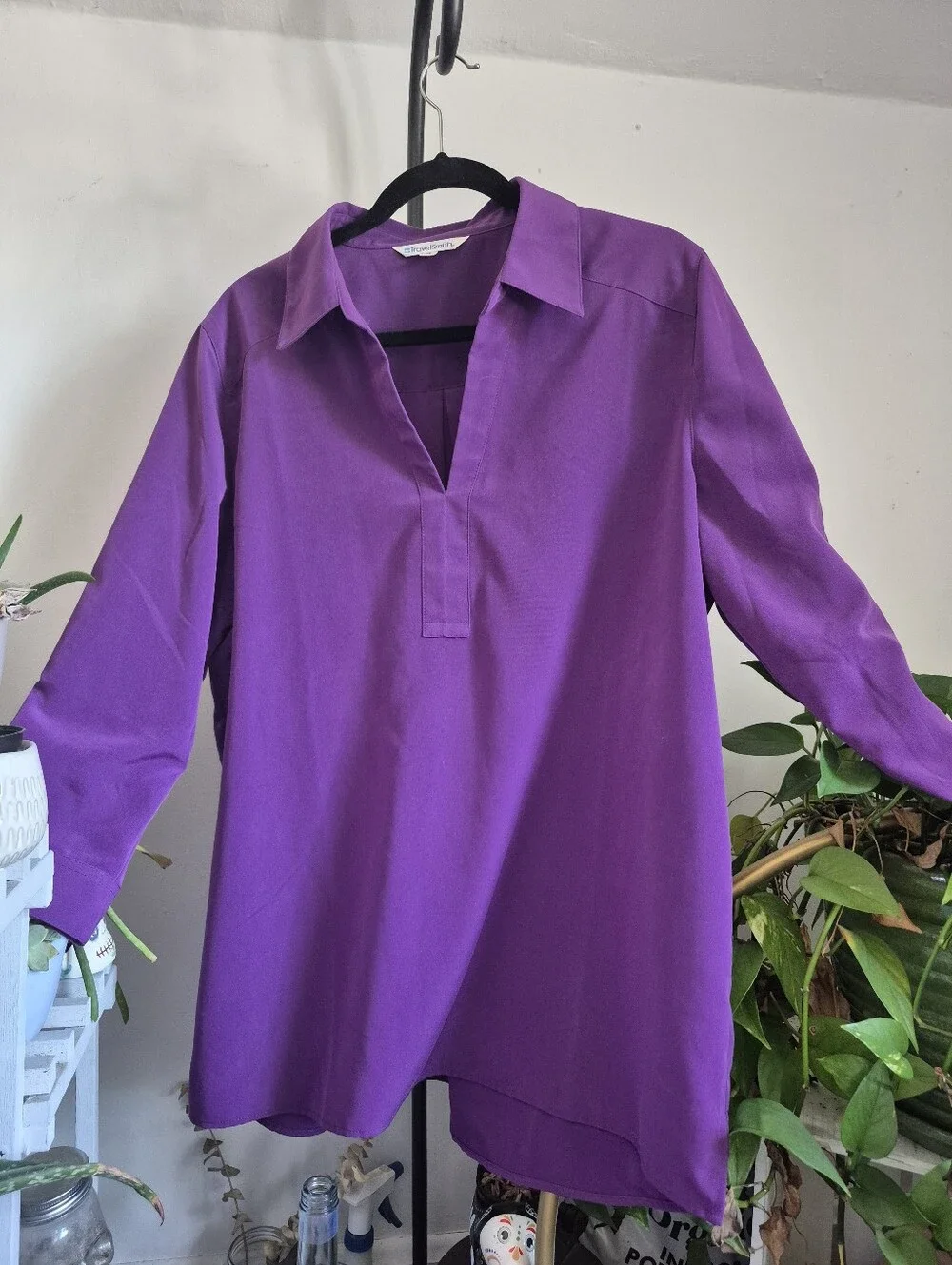 TravelSmith Vibrant Purple Travel Top - Picture 7 of 7